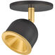 Tuthill LED 4.25 inch Aged Brass and Distressed Bronze Flush Mount Ceiling Light